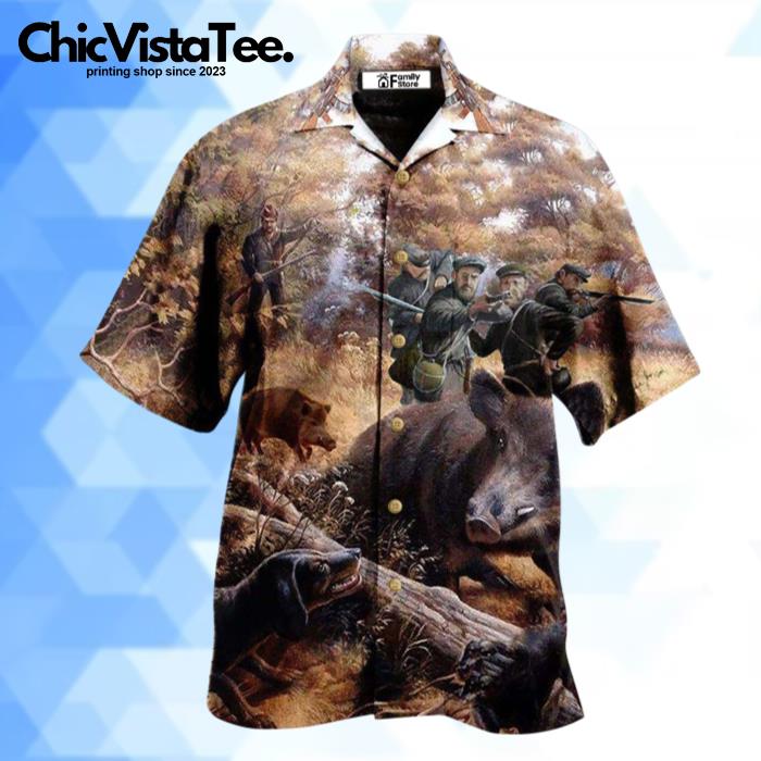 Hunting Fantasy Boar Vintage Hawaiian Shirt