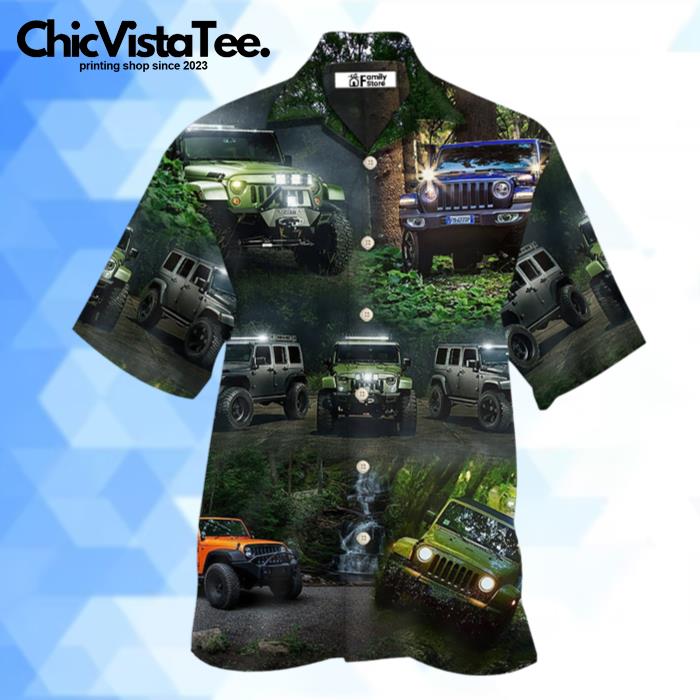 Jeep Dark Jungle Jeep Hawaiian Shirt