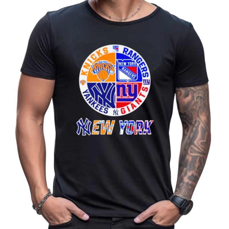 Knicks Rangers Yankees And Giants New York Sport Teams Shirts For Women Men