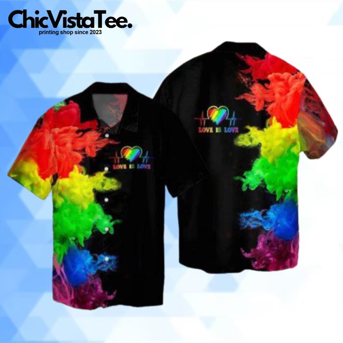 LGBT Love Is Love Love Wins Pride Rainbow Hawaiian Shirt