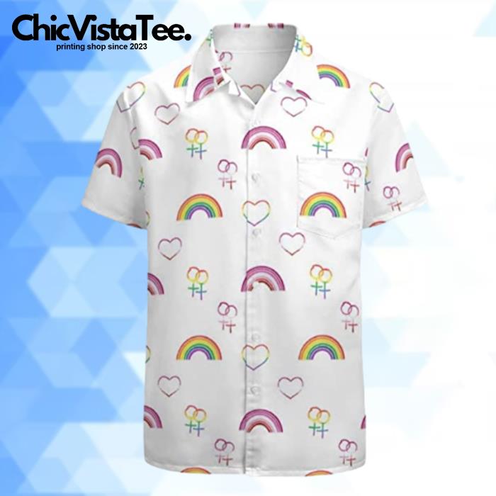 LGBT Pride Month Rainbow Lgbt Print Summer Hawaiian Shirt