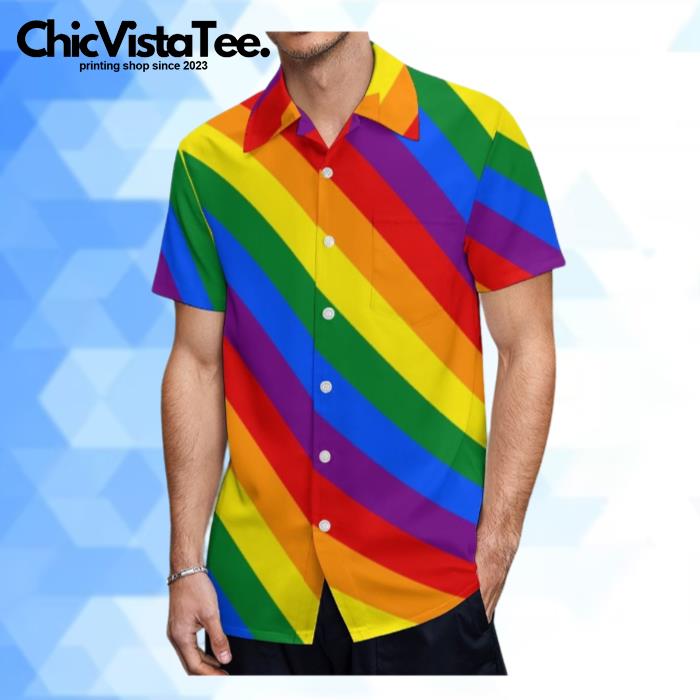 Lgbt Rainbow Gay Pride Flag Vintage Beach Shirts Hawaiian Shirt