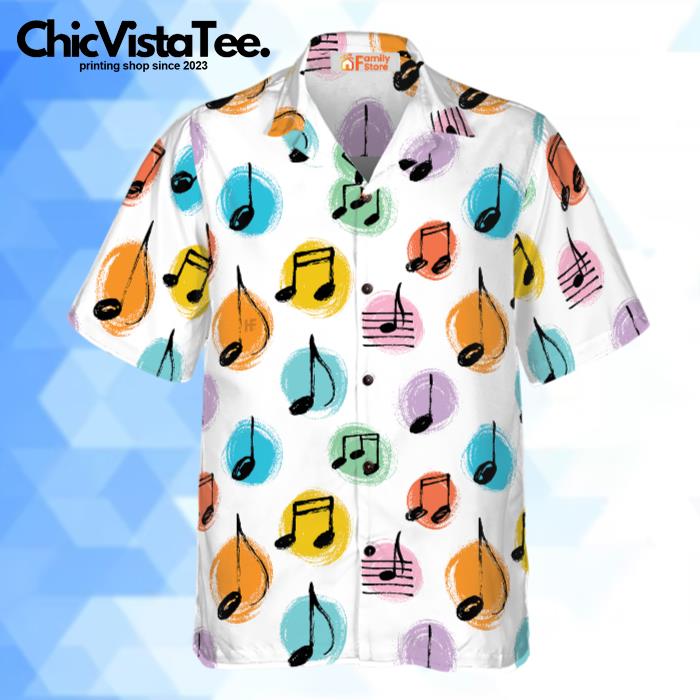 Music Note Seamless Pattern Hawaiian Shirt