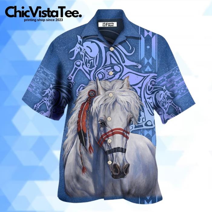 Native Style Love Peace Horse Hawaiian Shirt