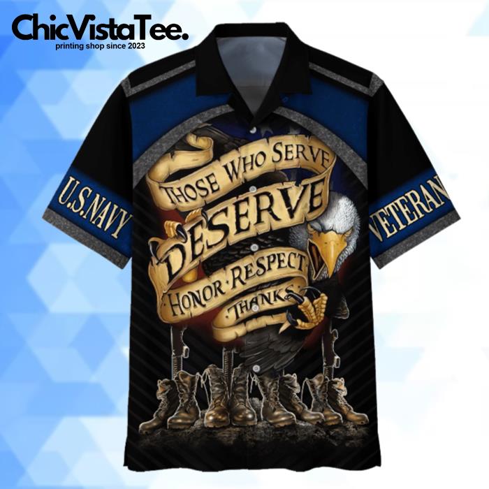 Navy Those Who Seri Deserve Honor Respec Thanks Hawaiian Shirt