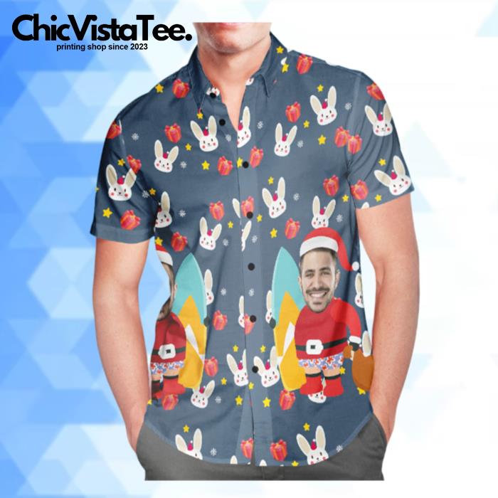 Personalized All Over Print Christmas Hawaiian Shirt