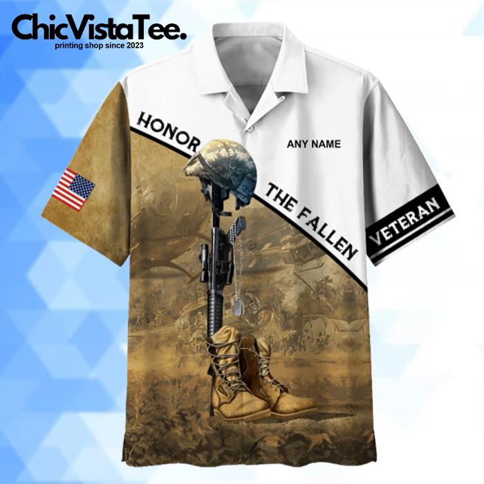 Personalized Veteran Honor The Fallen Custom Name Hawaiian Shirt