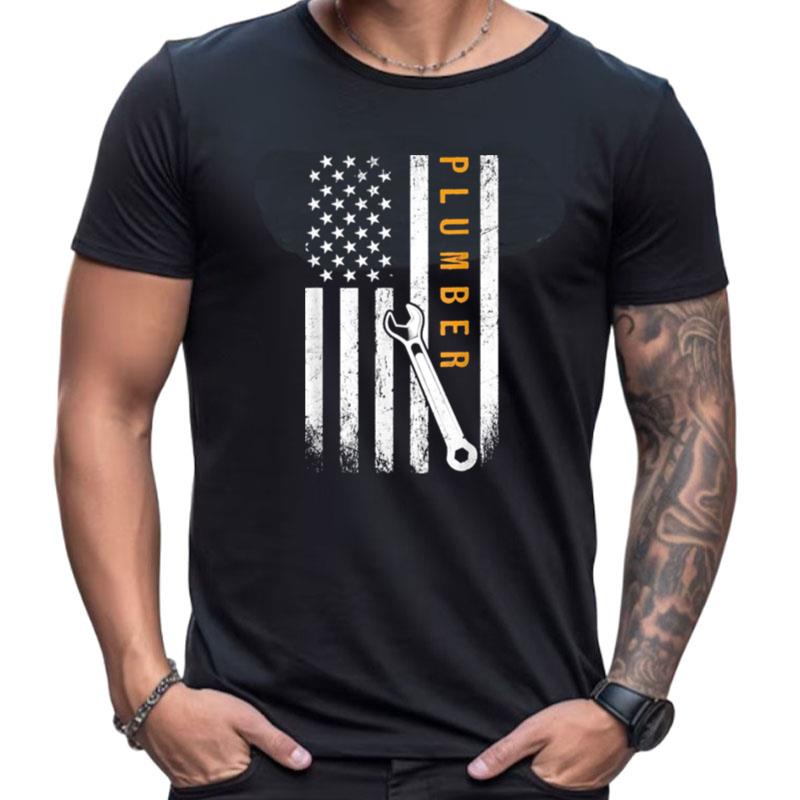 Plumber American Flag Design Best Shirts For Women Men