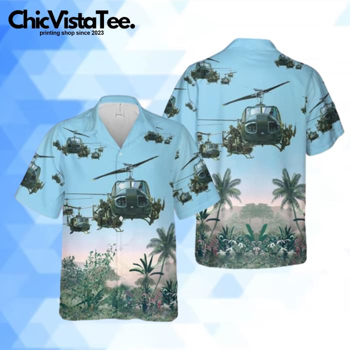 US Army Bell UH1 Huey Hawaiian Shirt