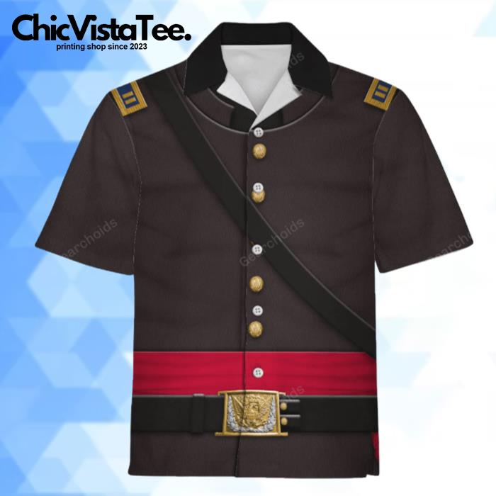Union Army Captain Of Infantry Uniform Hawaiian Shirt