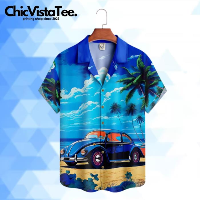 Vintage Car Beachside Hawaiian Shirt