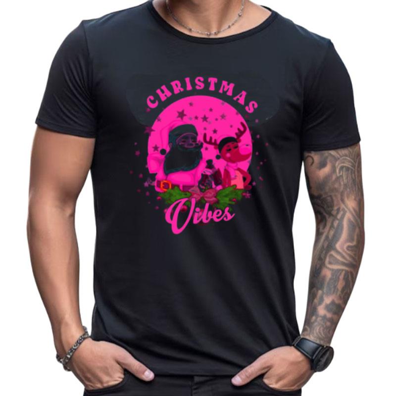 Vintage Santa Christmas Pink Vibes Shirts For Women Men