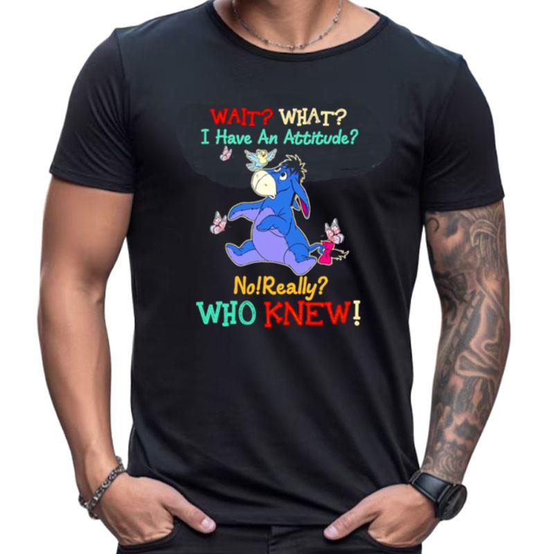 Winnie The Pooh Wait What I Have An Attitude No Really Who Knew Shirts For Women Men
